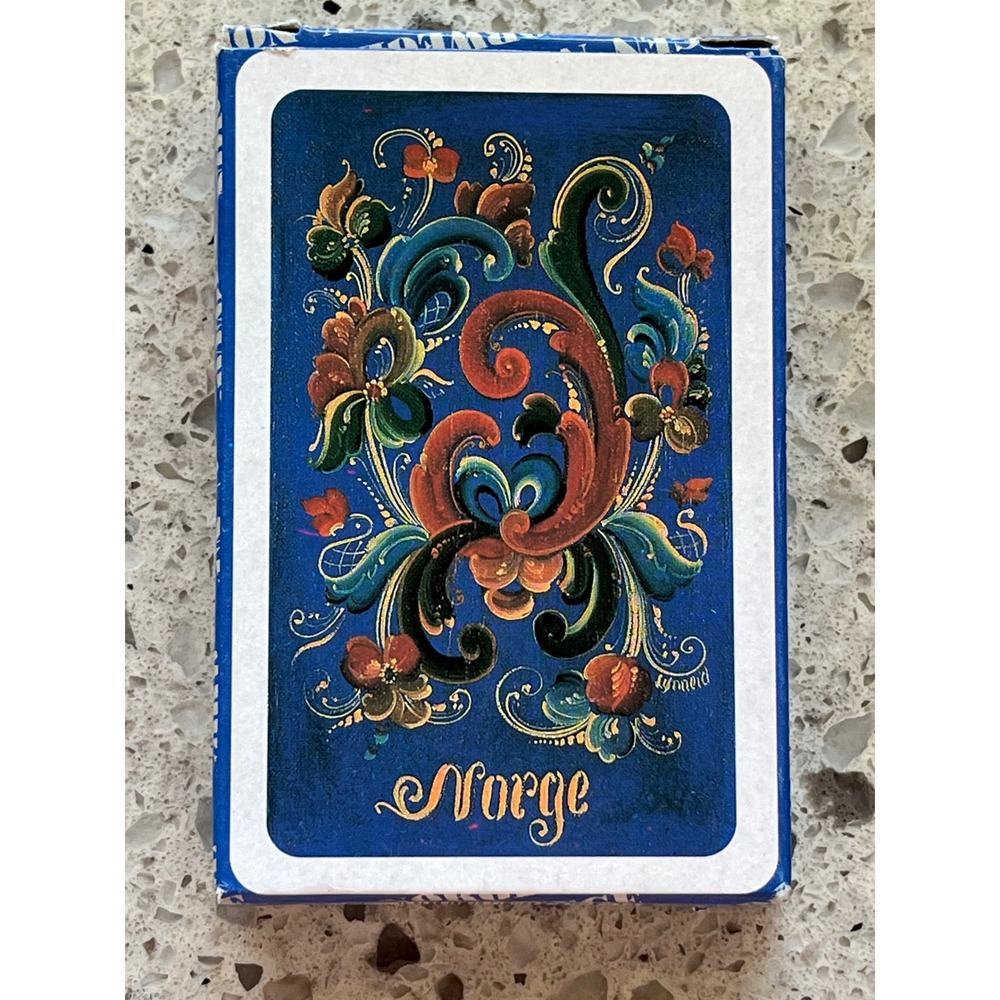 Vintage Norway 54 Views Playing Cards Souvenir Deck Rosemaling Norge Scenic